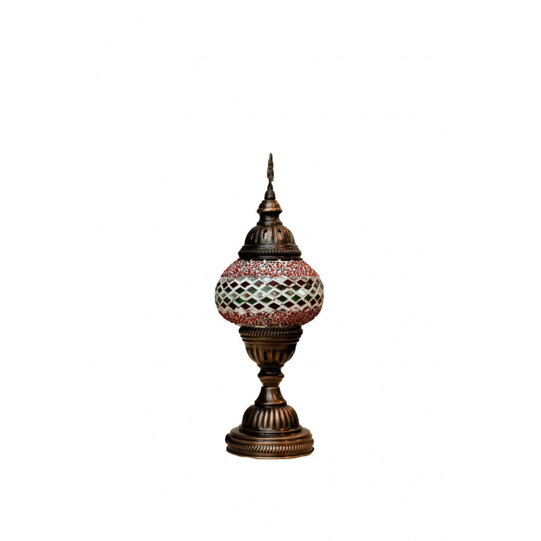 Table lamp, red mosaic
